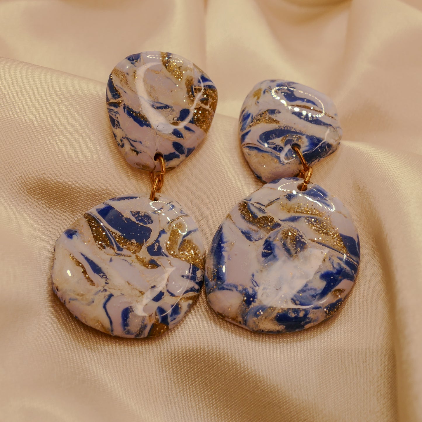 Terrazzo Oval Dangle Earrings
