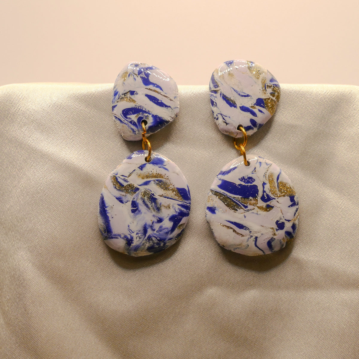 Terrazzo Oval Dangle Earrings