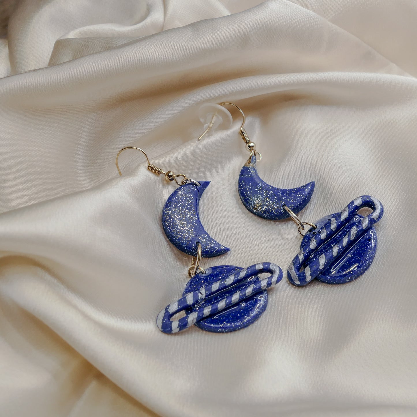 Saturn & Moon Earrings
