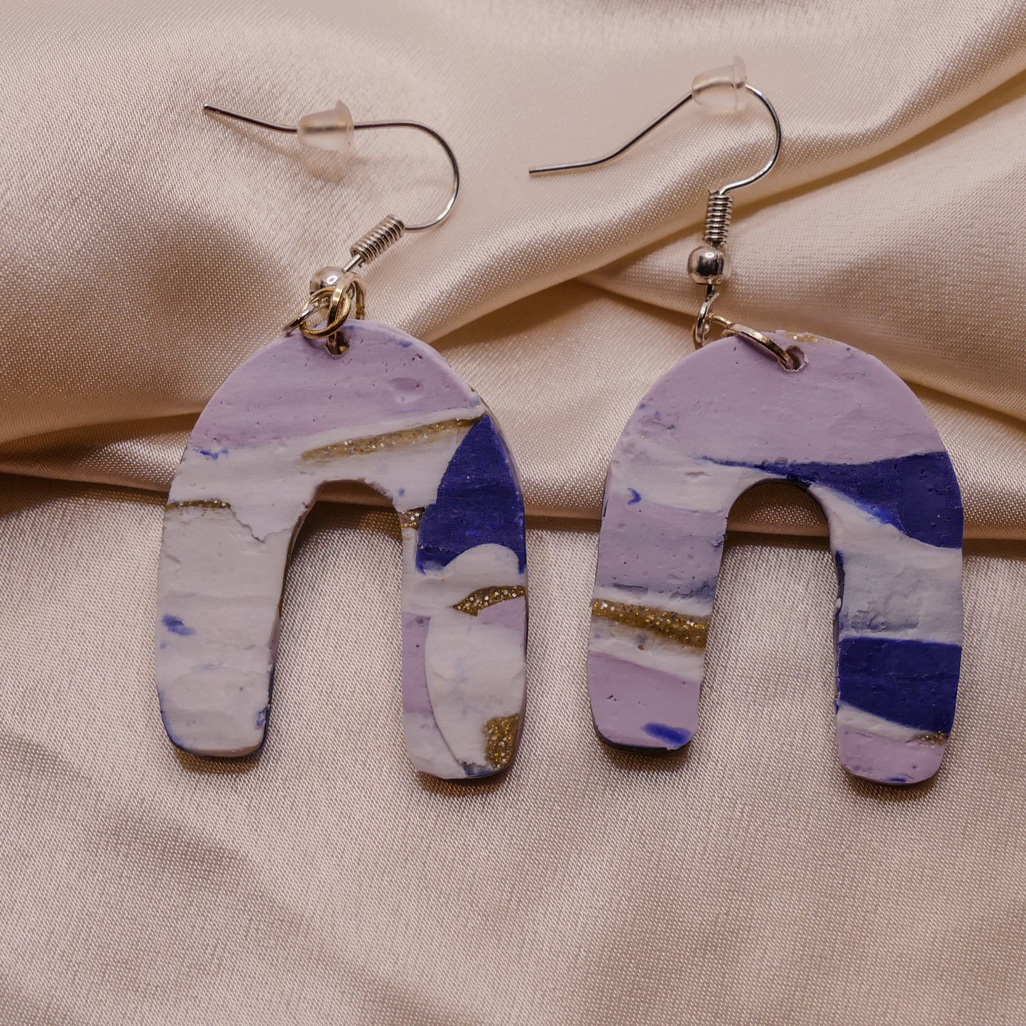 Gold Lilac Arch Earrings