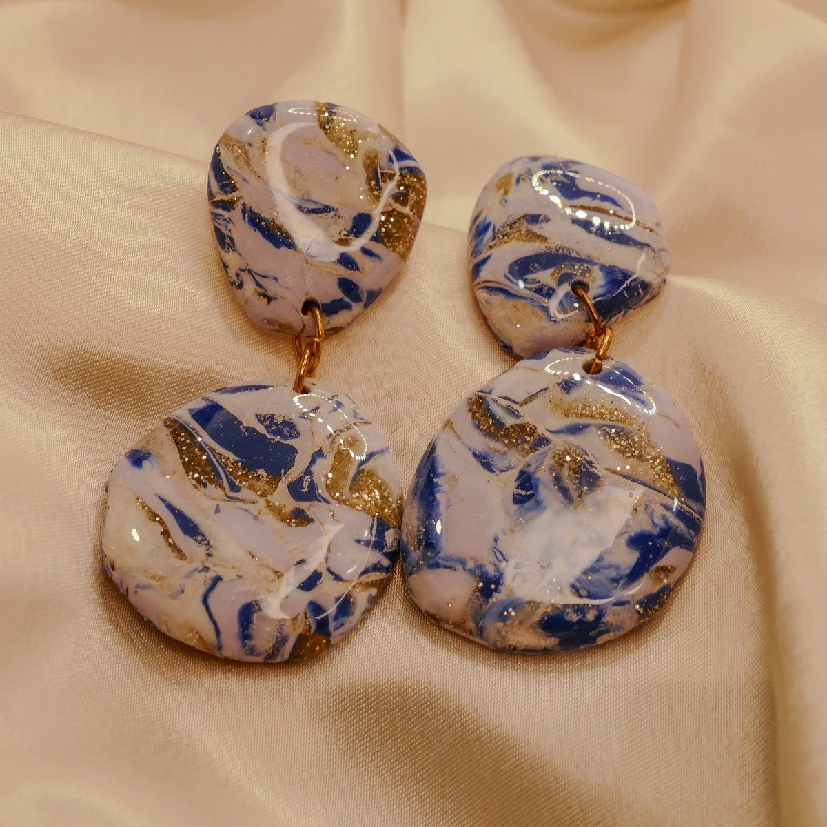 Terrazzo Oval Dangle Earrings
