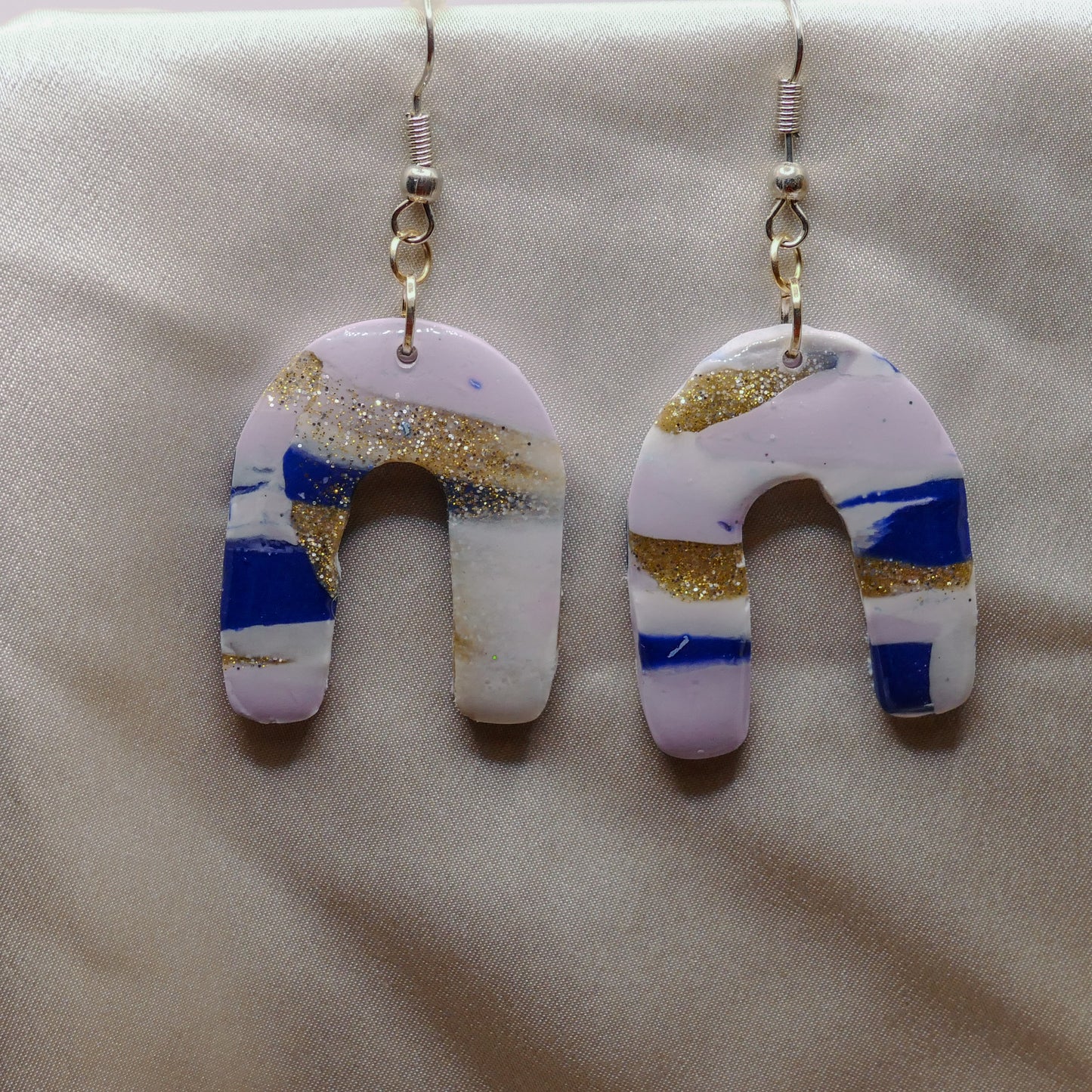 Gold Lilac Arch Earrings