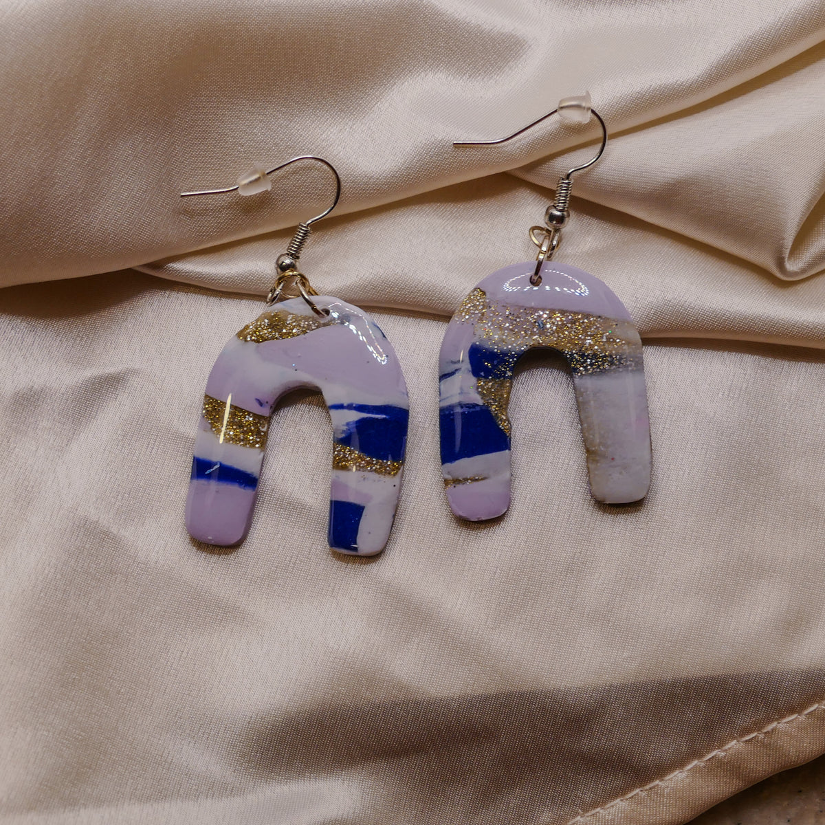 Gold Lilac Arch Earrings