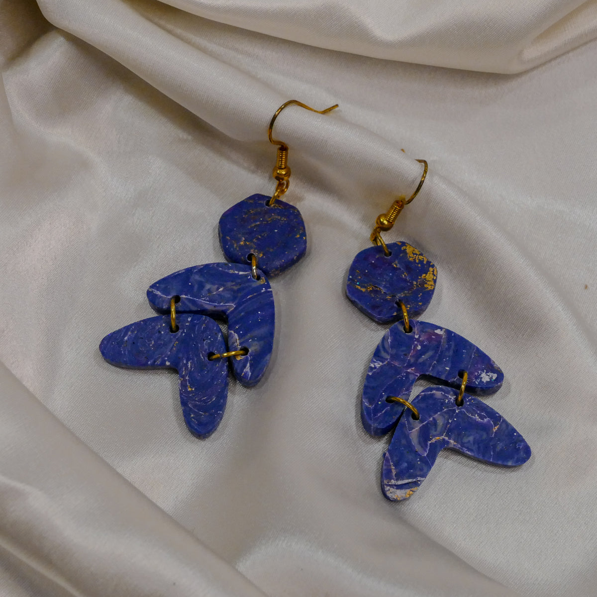 Blue Quartz Abstract Earrings