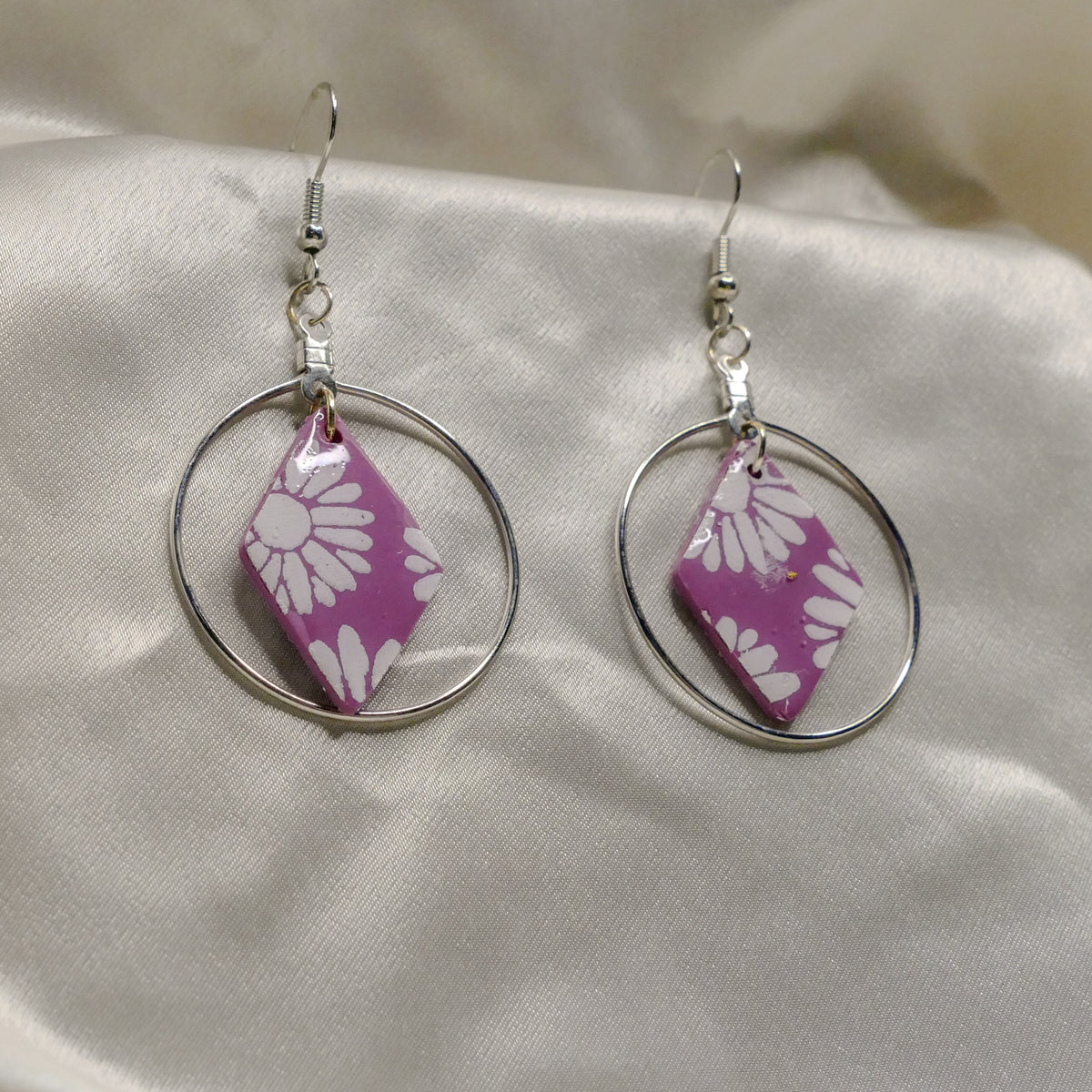 Flower Rhombus Earrings
