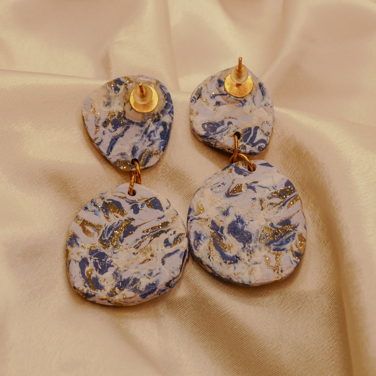 Terrazzo Oval Dangle Earrings