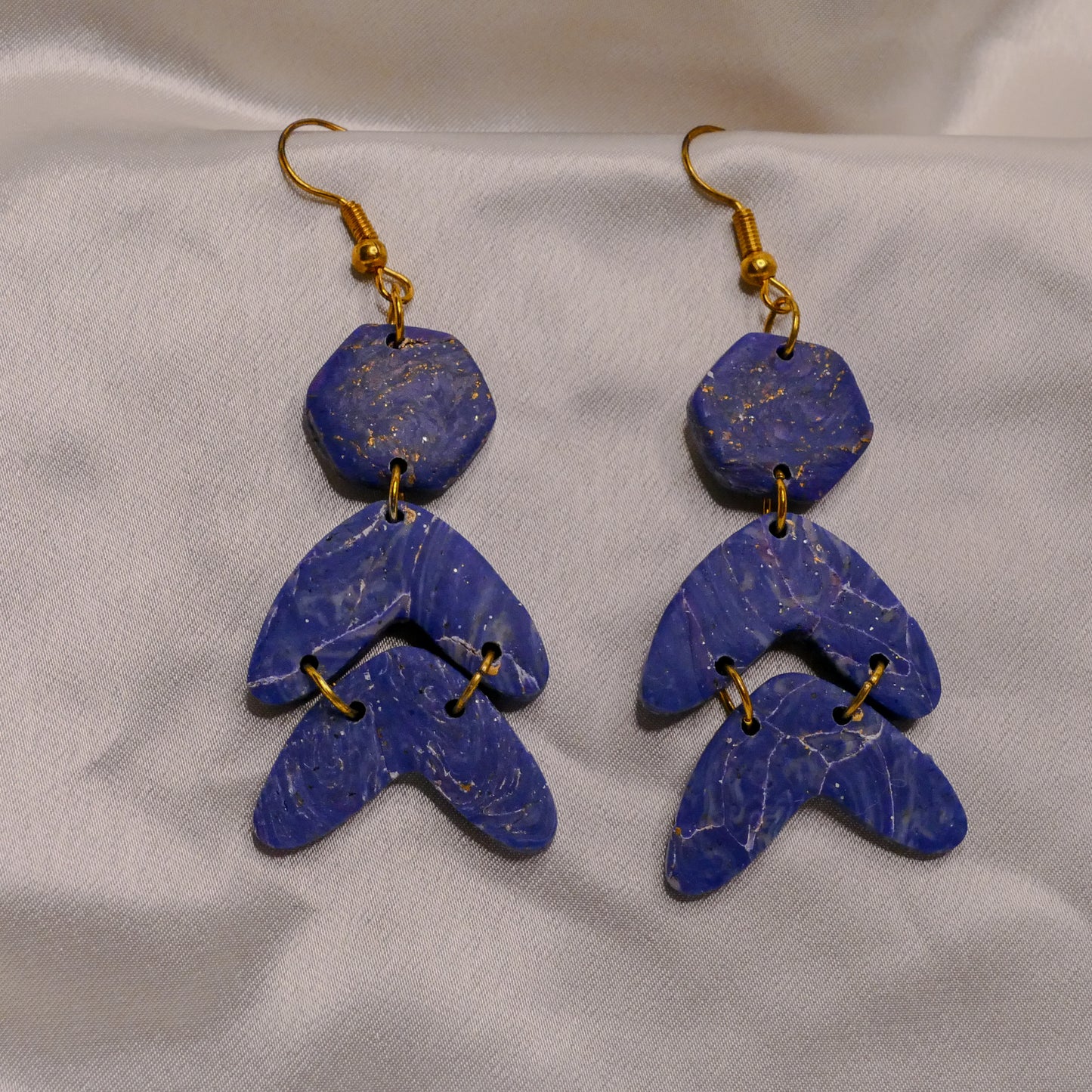 Blue Quartz Abstract Earrings