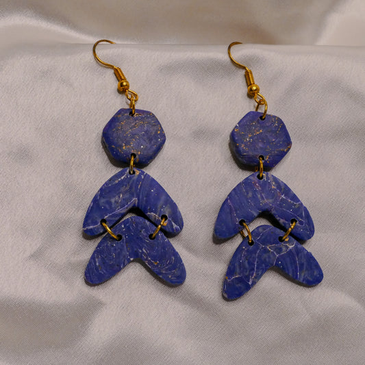 Blue Quartz Abstract Earrings