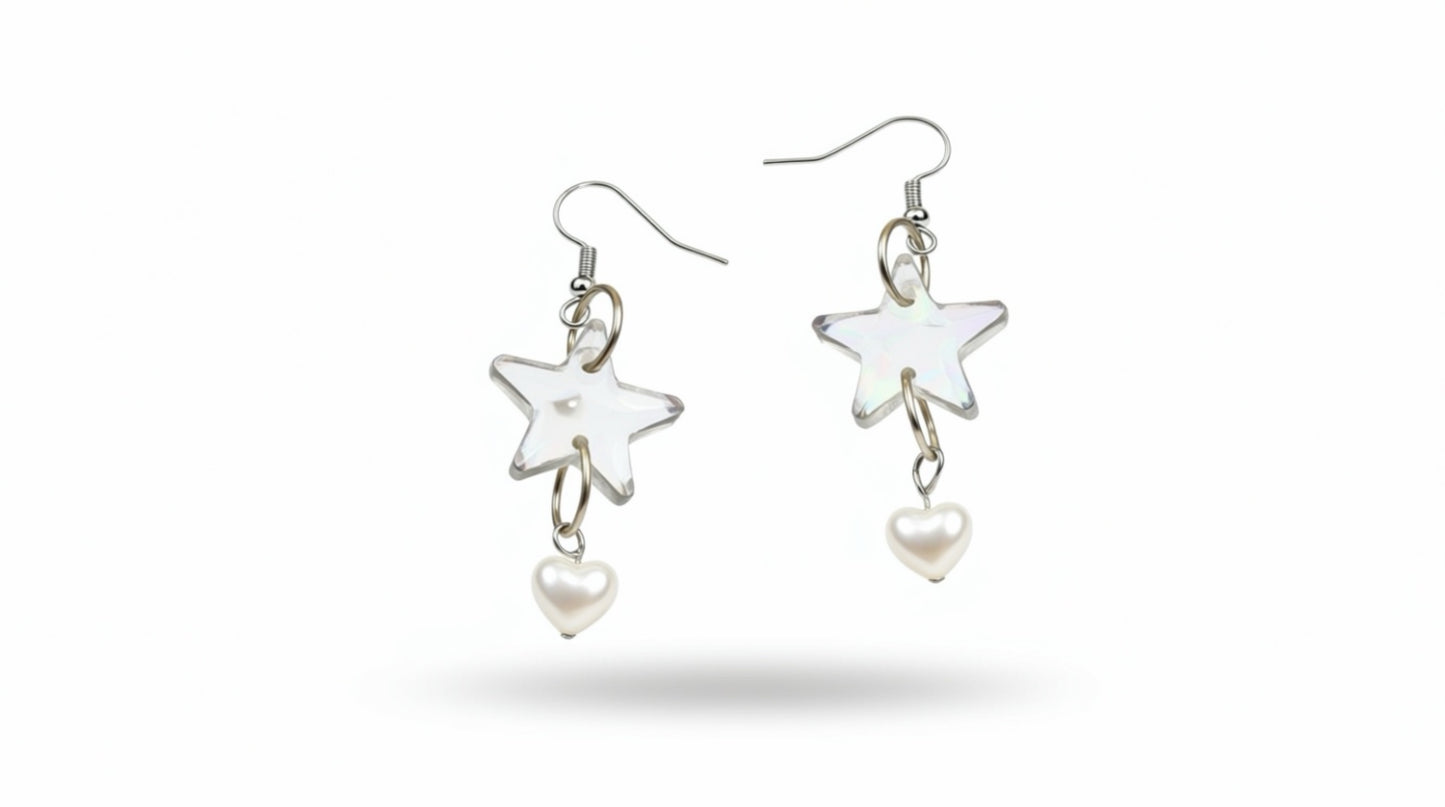 Holographic Star Earrings