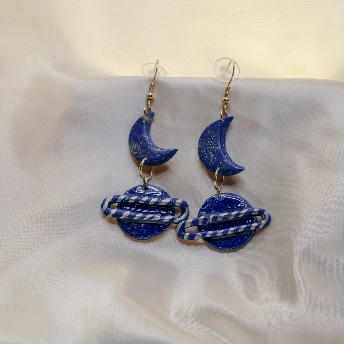 Saturn & Moon Earrings
