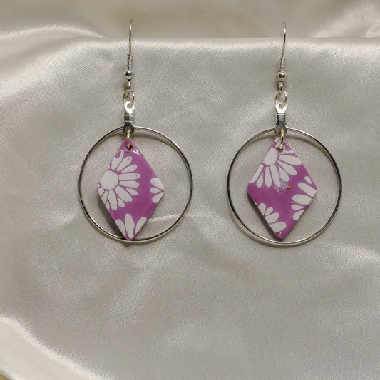 Flower Rhombus Earrings