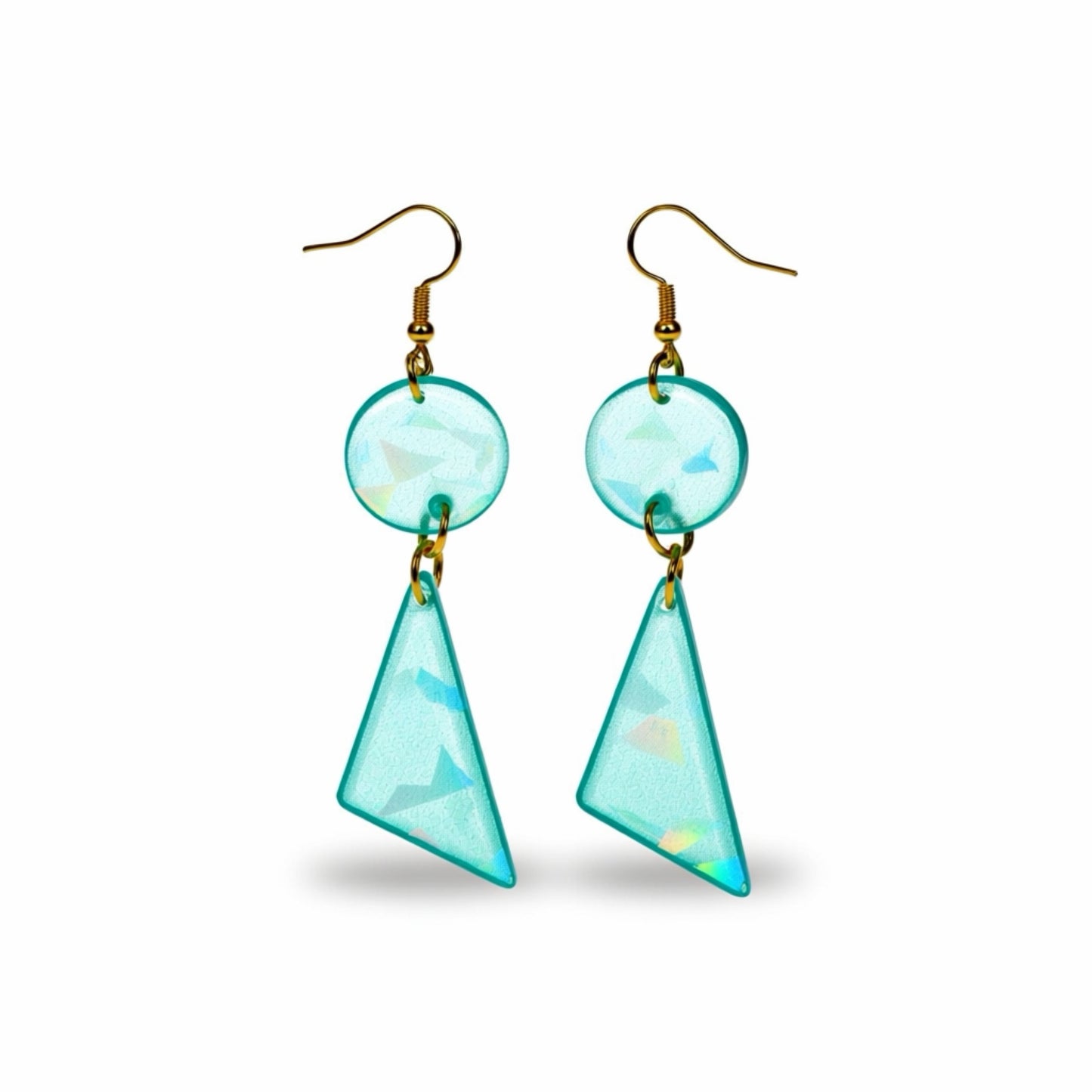 Iridescent Aqua Earrings
