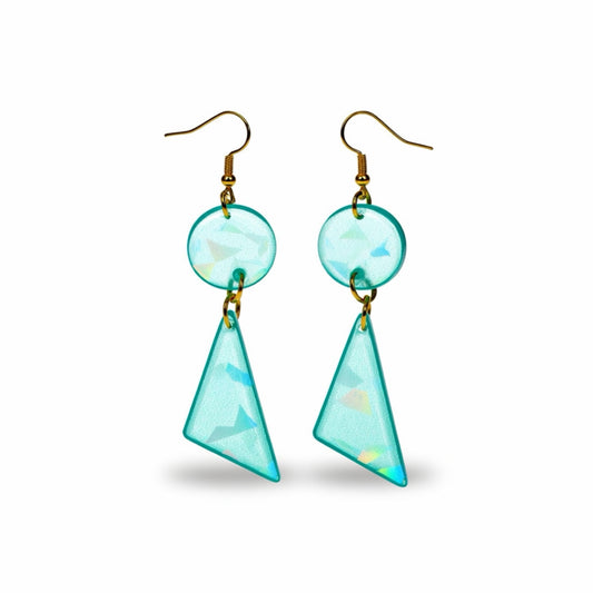 Iridescent Aqua Earrings