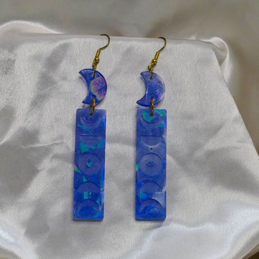Holographic Moon Phase Earrings
