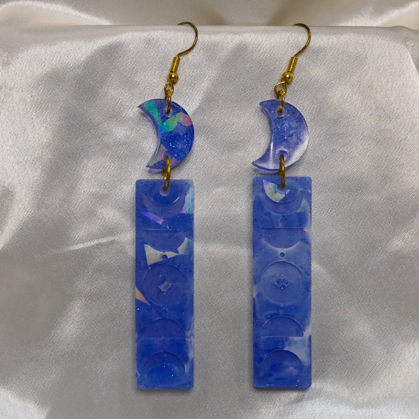 Holographic Moon Phase Earrings