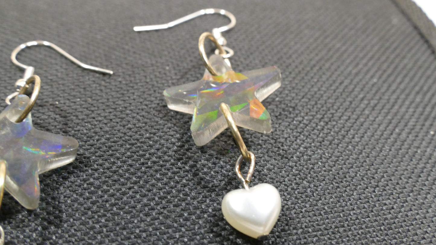 Holographic Star Earrings