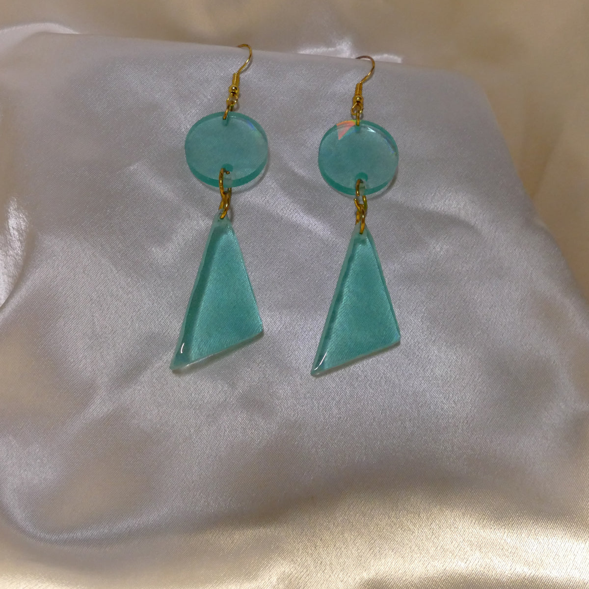 Iridescent Aqua Earrings