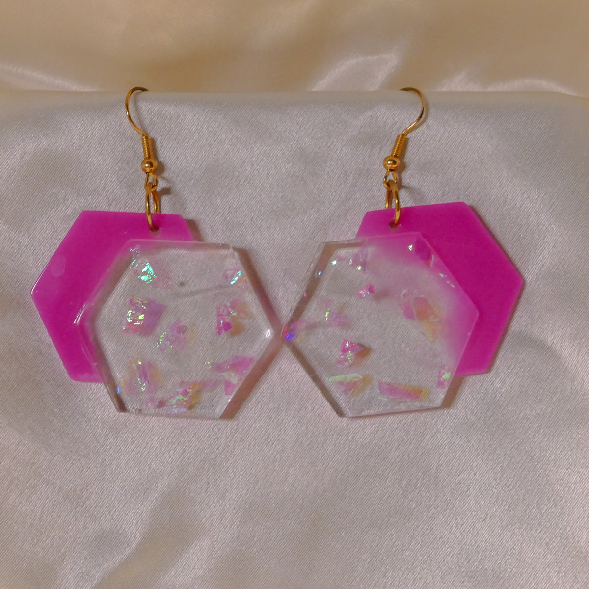 Hexagon Layered Earrings