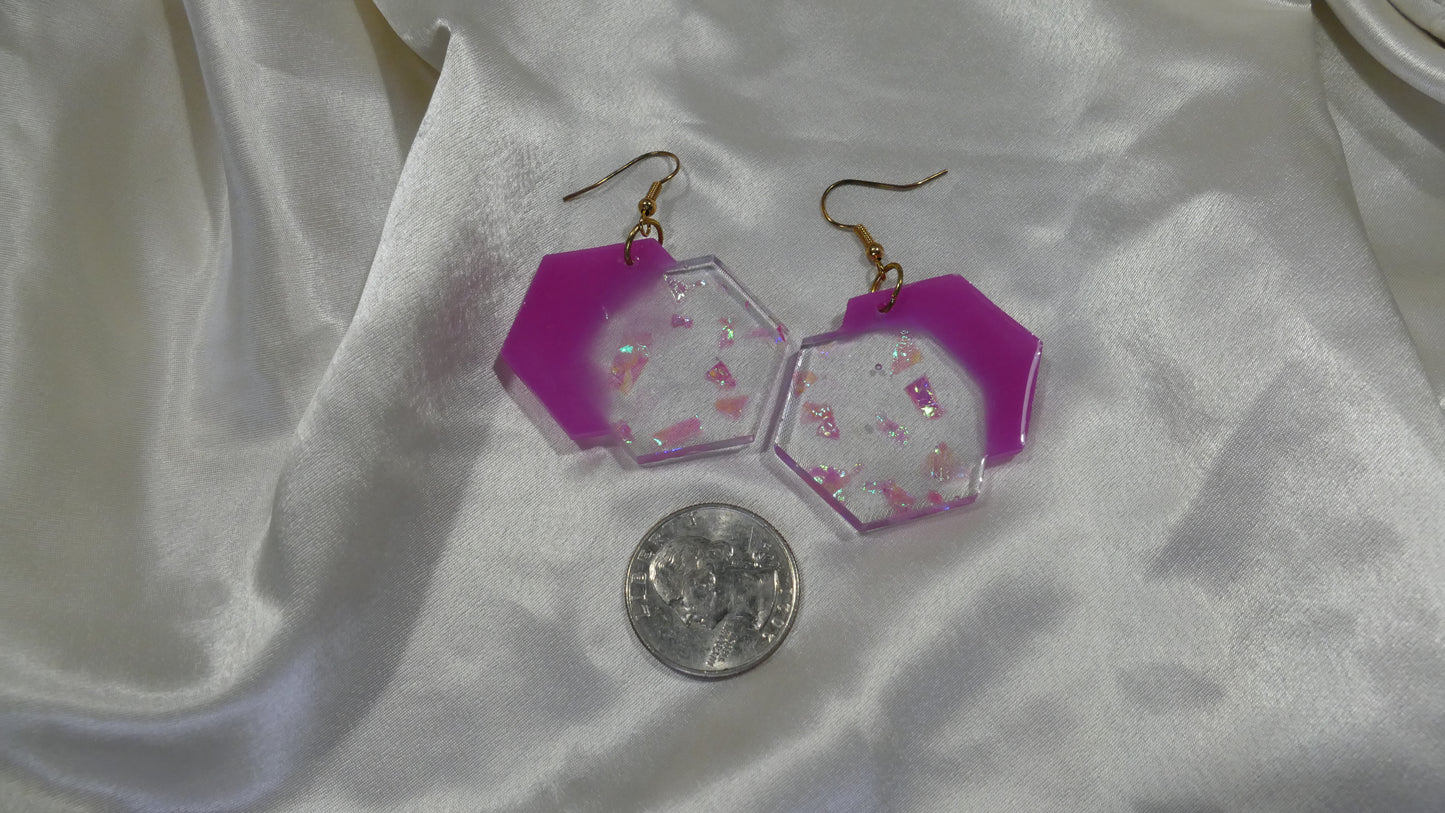 Hexagon Layered Earrings