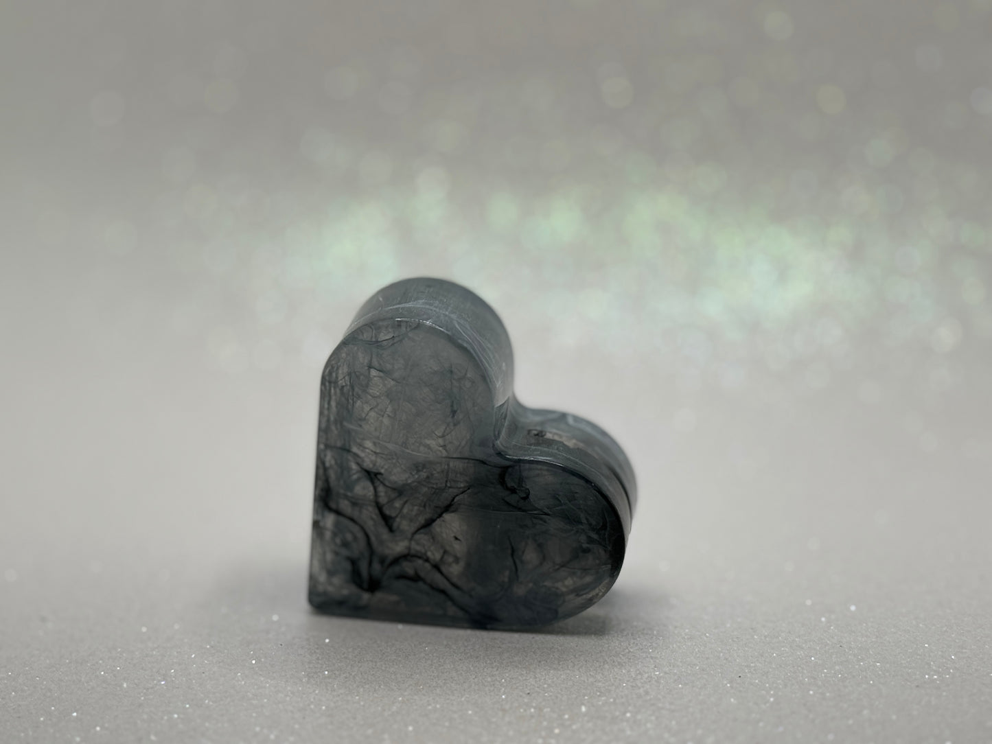 Smoky Gray Heart Picture Holder