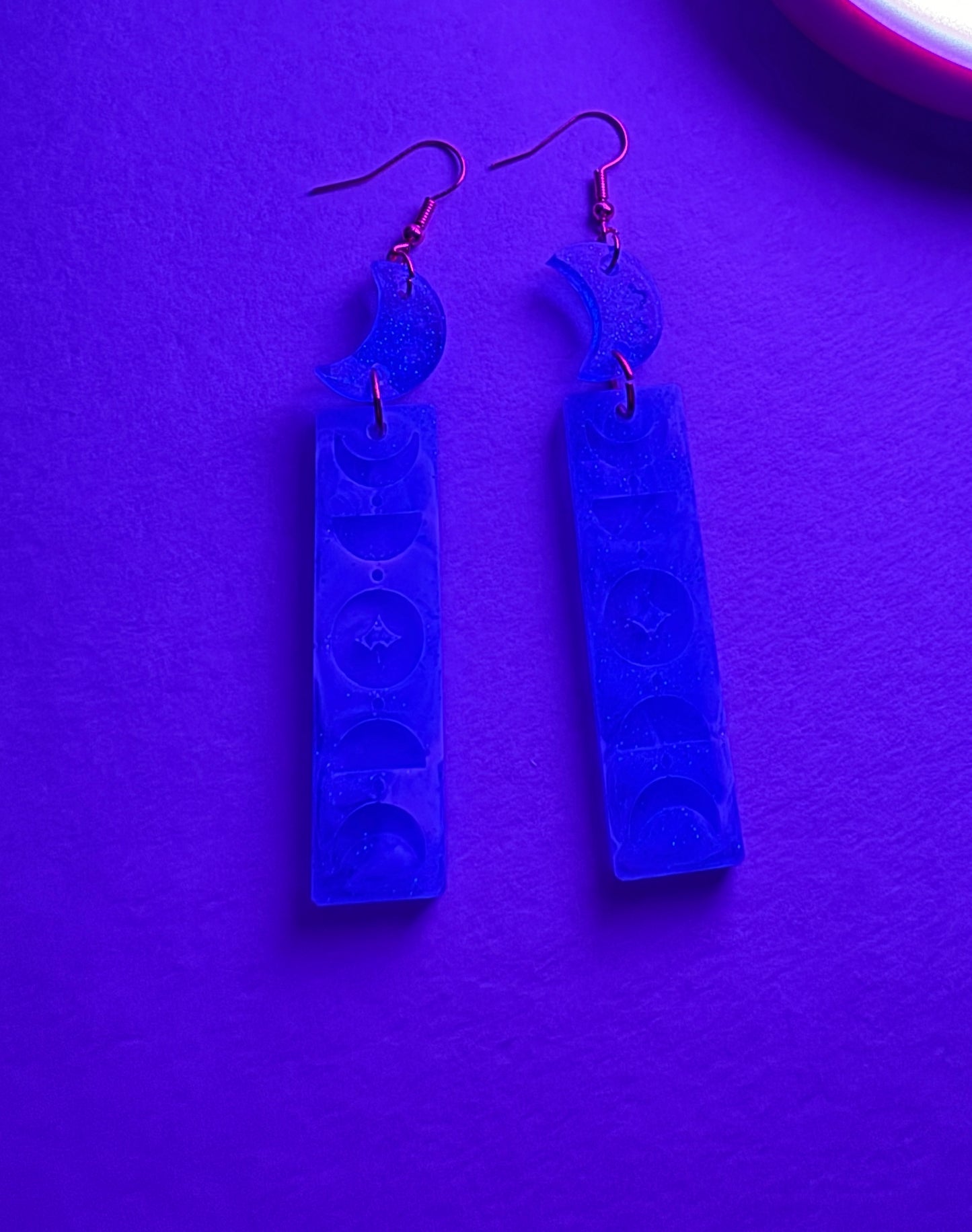 Holographic Moon Phase Earrings