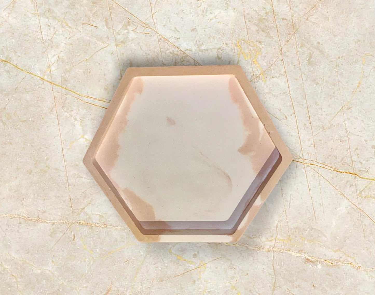 Marbled Hexagon Trinket Tray