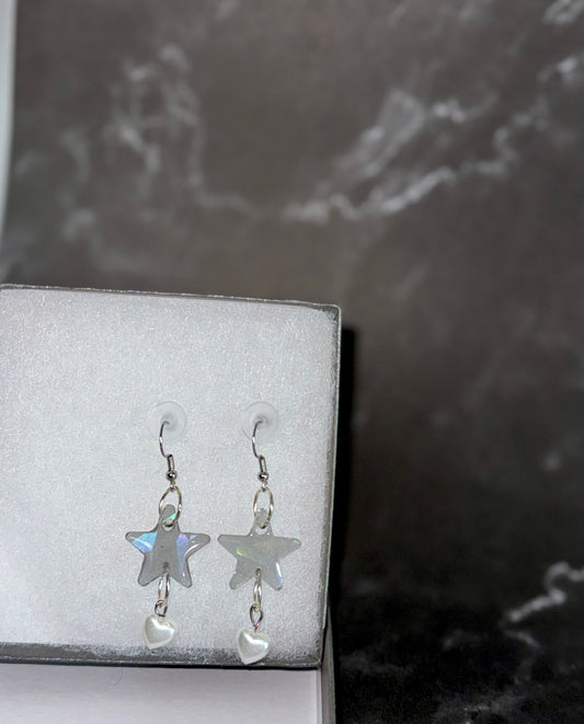 Holographic Star Earrings