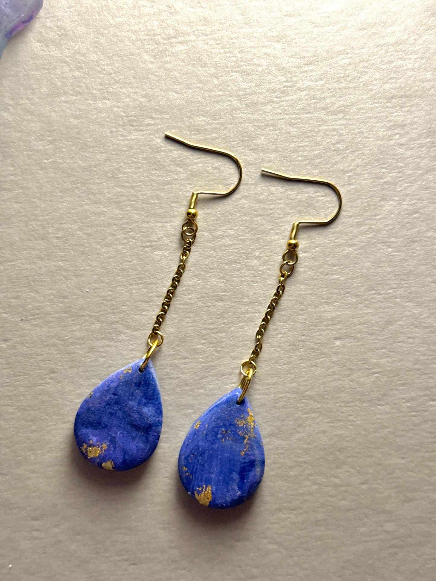 Golden Teardrop Dangle Earrings