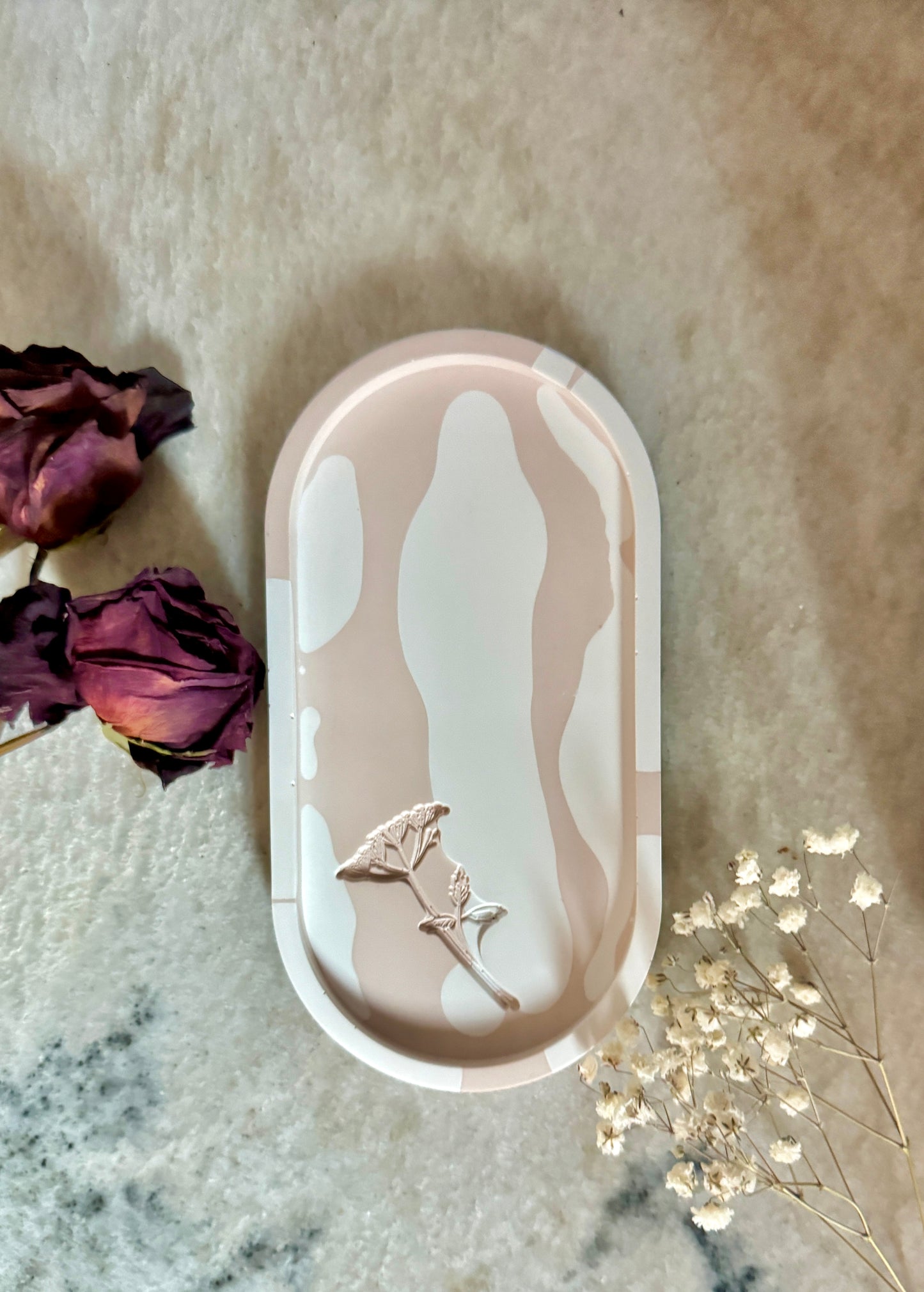 Wavy Floral Trinket Tray