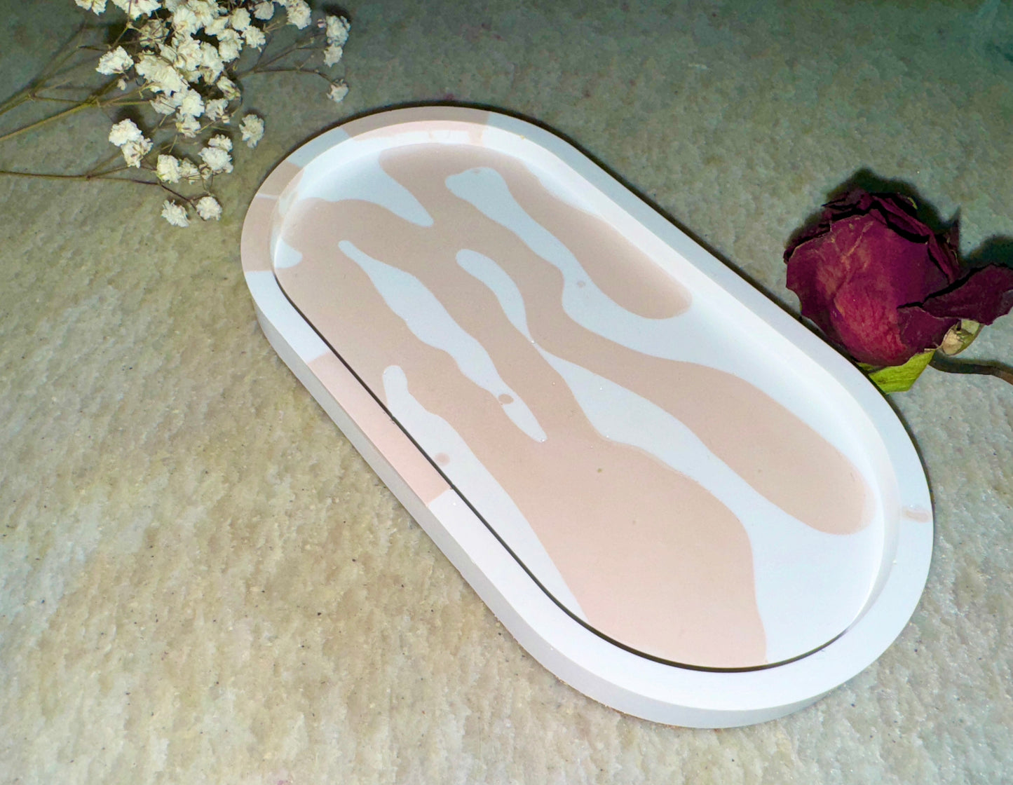 Wavy Floral Trinket Tray